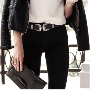 Nasty Gal Double or Nothin' Faux Leather Belt